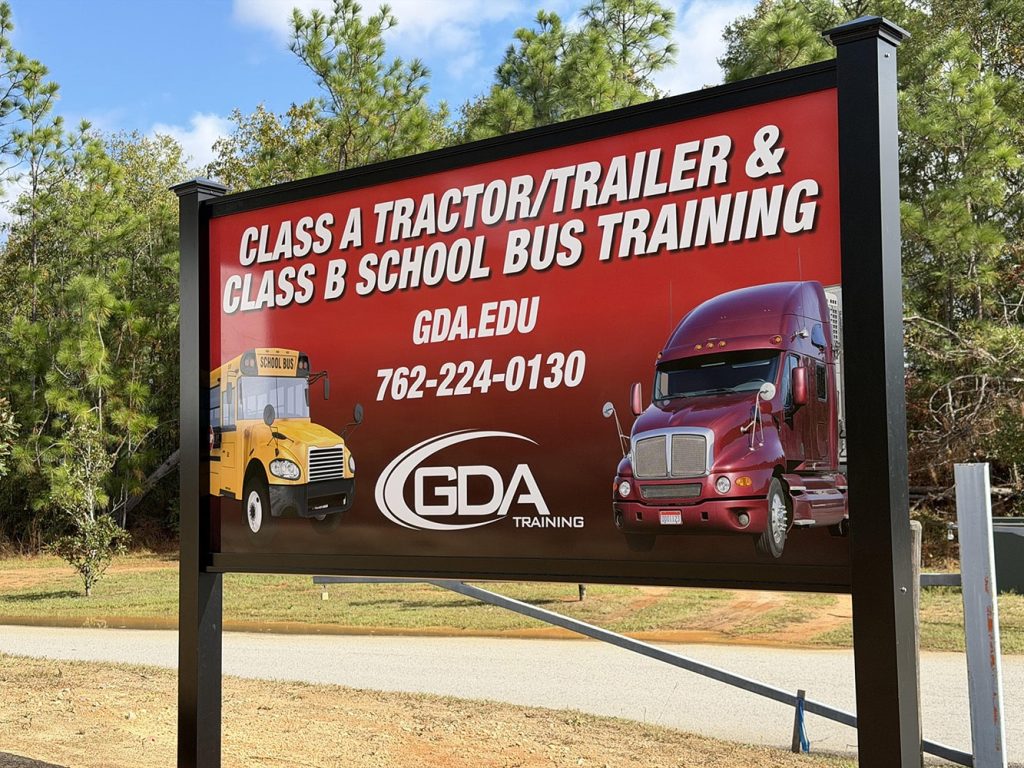 August Class A and Class B CDL training sign